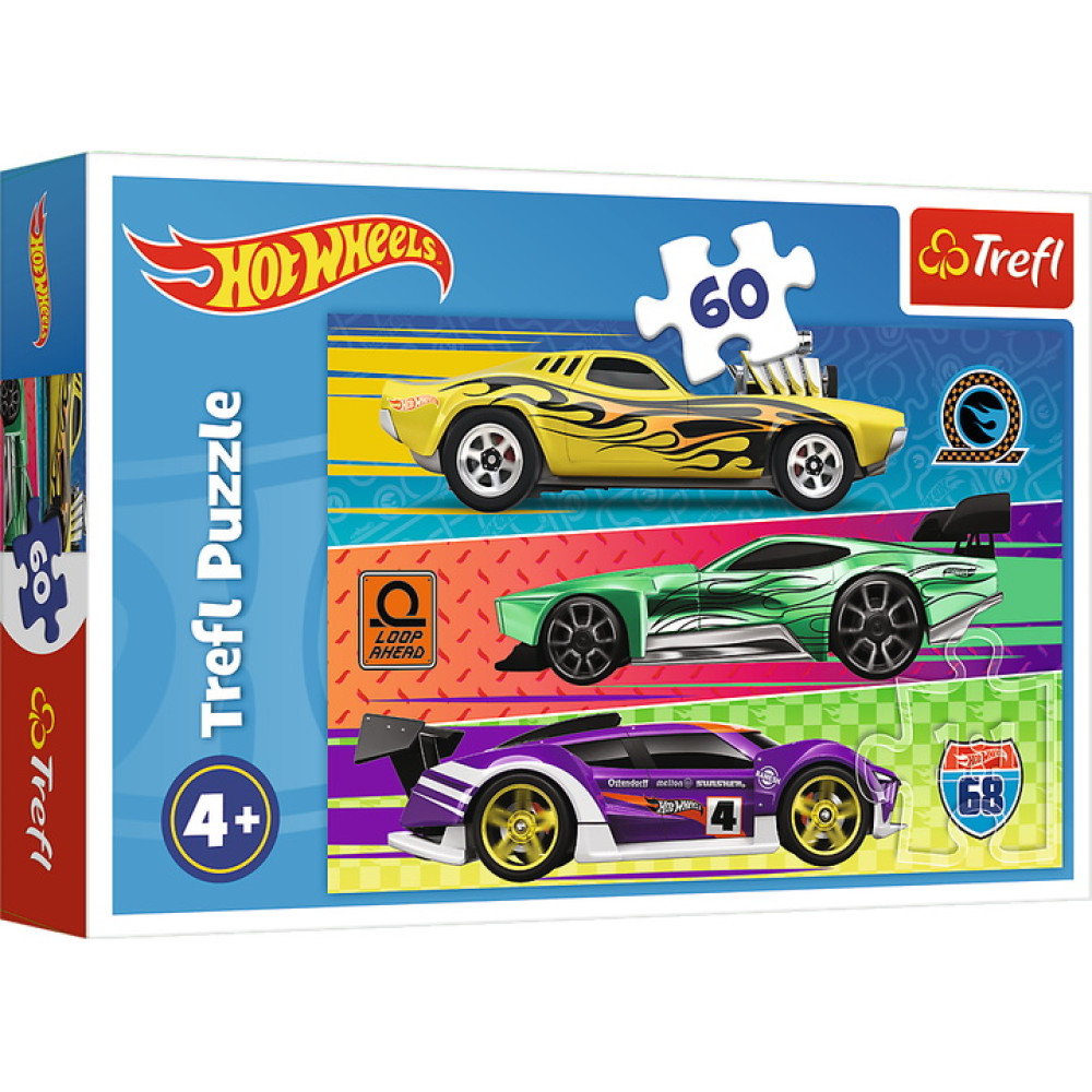 Пазли "60" Hot Wheels Гонка Trefl