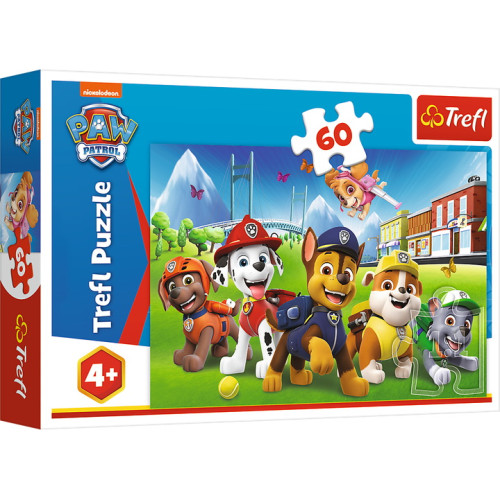 Пазли "60" Paw Patrol Щенячий патруль на траві Trefl