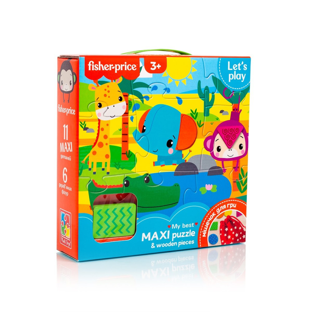 Пазли Fisher Price Максі-пазл із дерев’яними деталями 