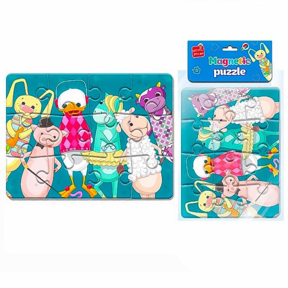 Пазли магнітні А5 Vladi Toys Малюк зможе "Звірята"