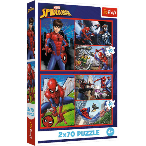 Пазли "2x70" Spiderman Павукові історії Trefl