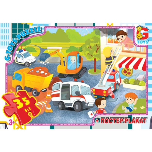 Пазли ТМ "G-Toys" із серії "Вчимося з задоволенням", 35 ел.GF07