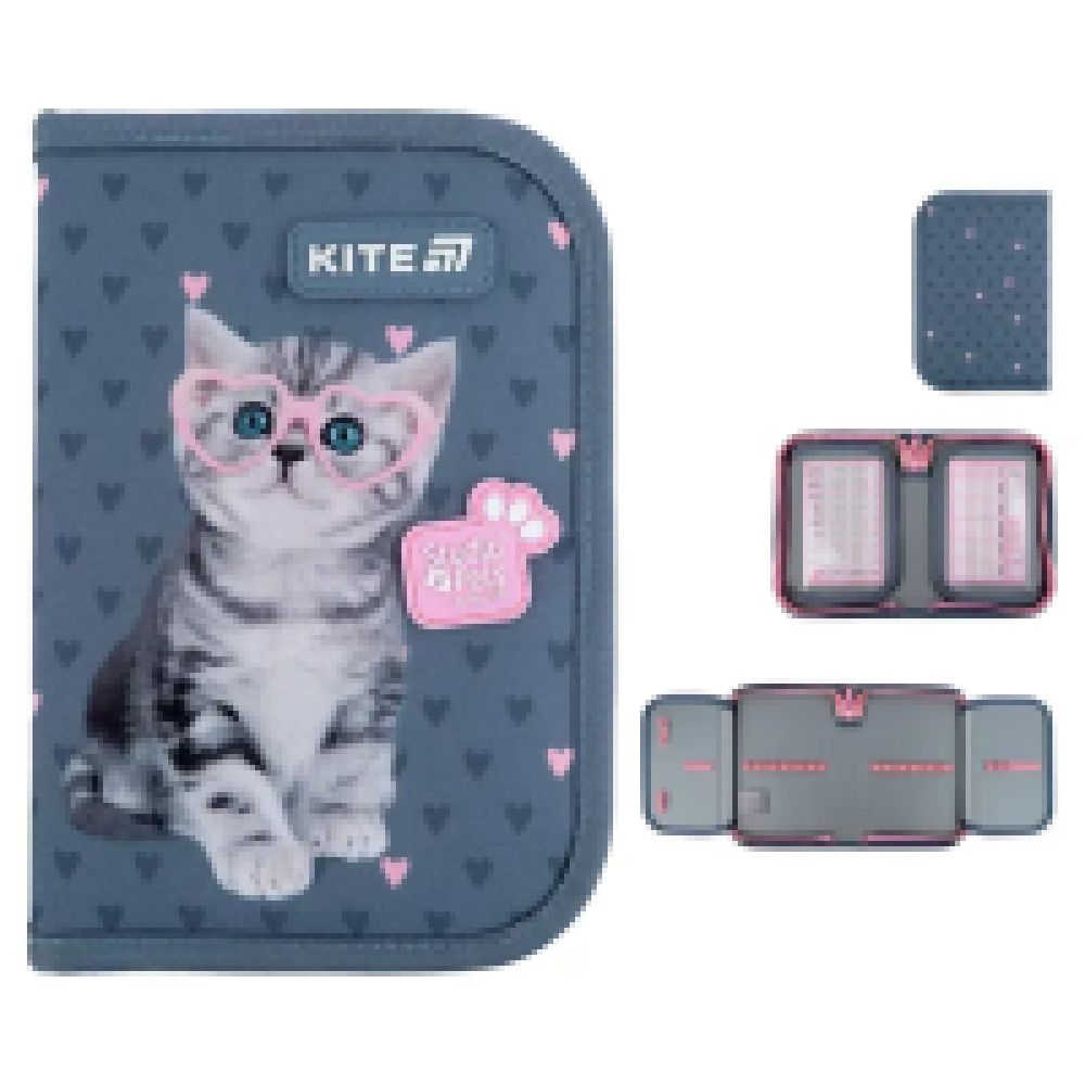 Пенал Kite Studio Pets 1 відділення 2 відворот без наповнення (SP25-622-1) - 0