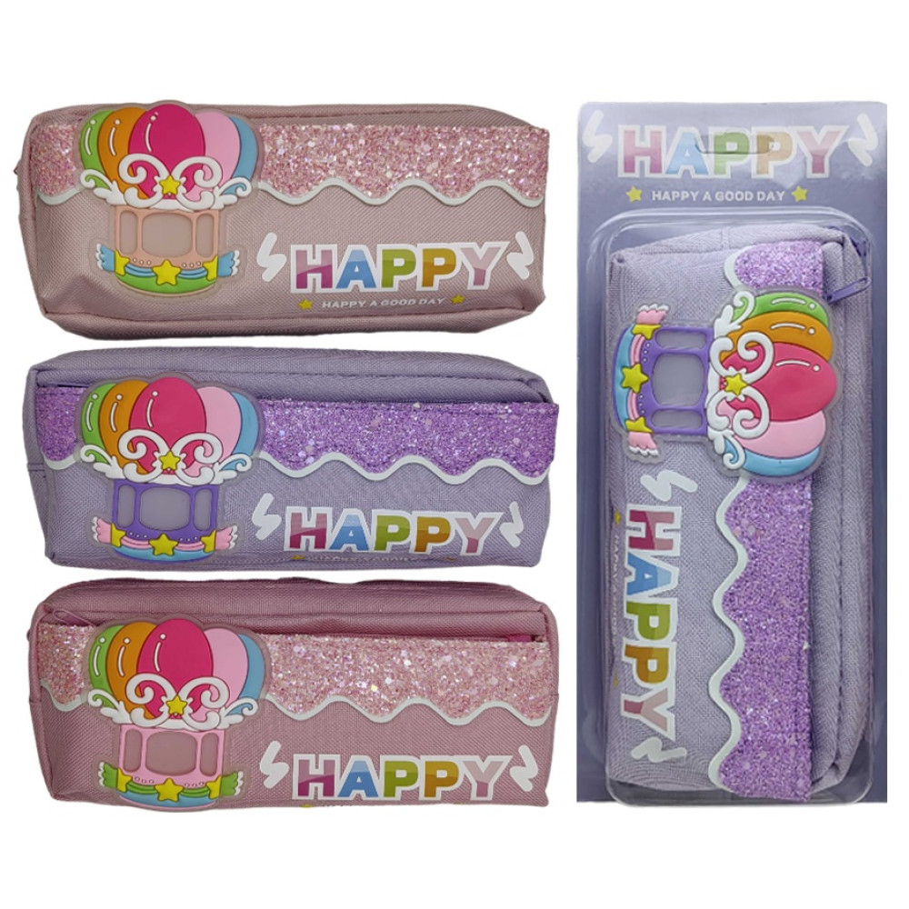 Пенал-косметичка 2змійки "Happy" уп PVC