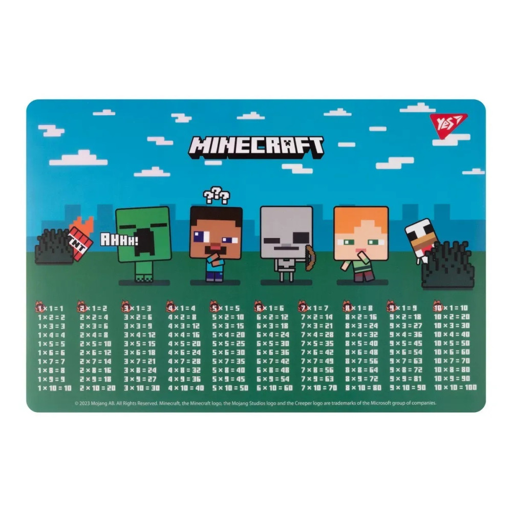 Підкладка пластикова для столу  Yes "Minecraft. Boom" табл.
