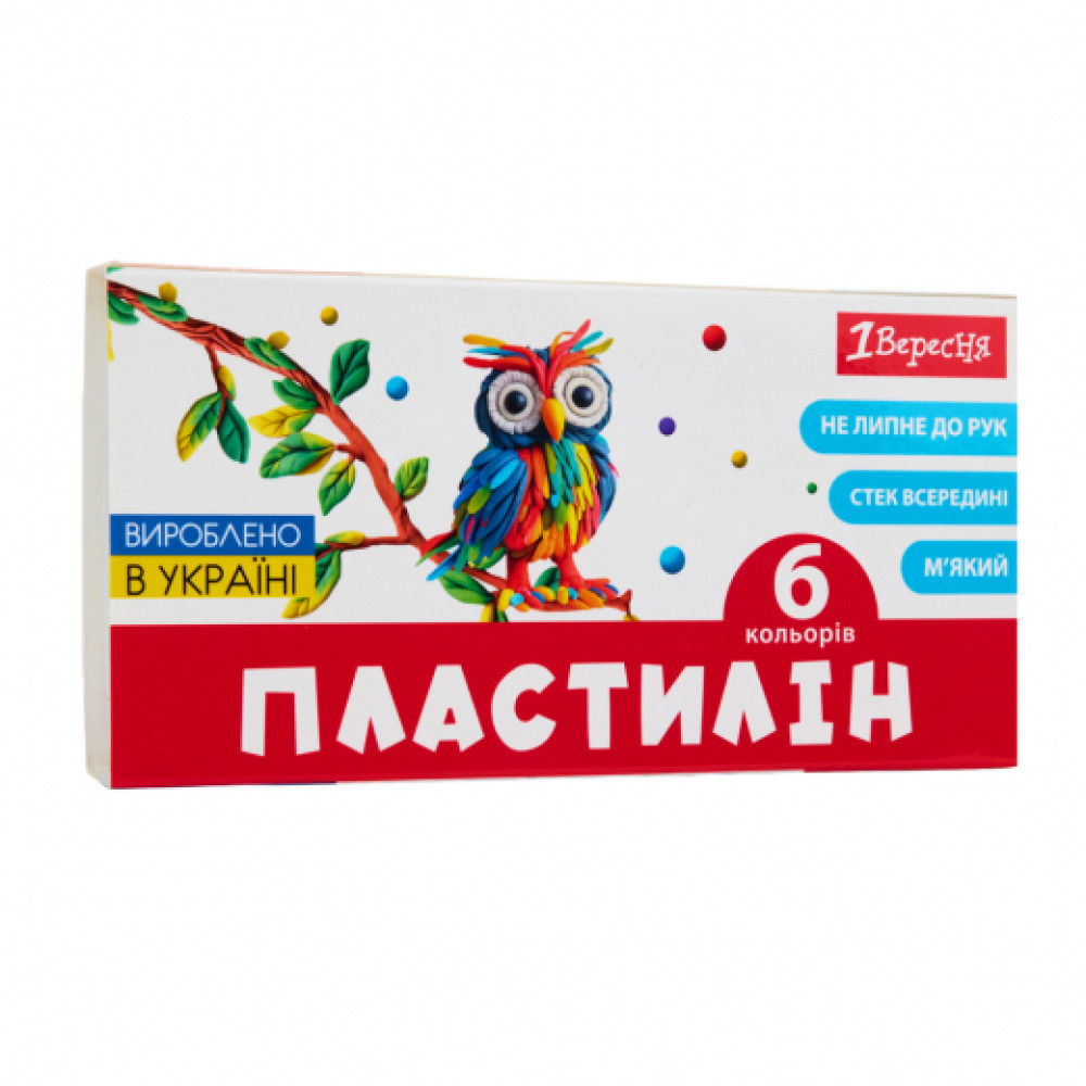 Пластилін 1Вересня Classic 6 кольорів 120 г 540653