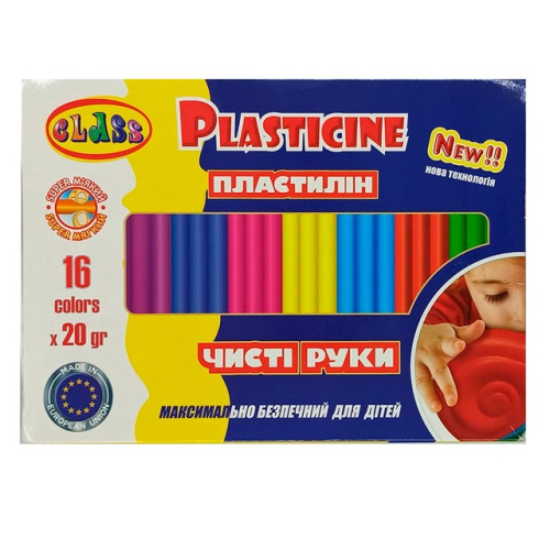 Пластилін CLASS Чисті руки MAXI ECO 16 кольорів 20 г (7647С) - 88