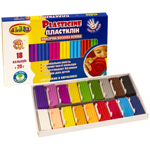 Пластилін CLASS Чисті руки MAXI ECO 18 кольорів 20 г (7660С) - 88