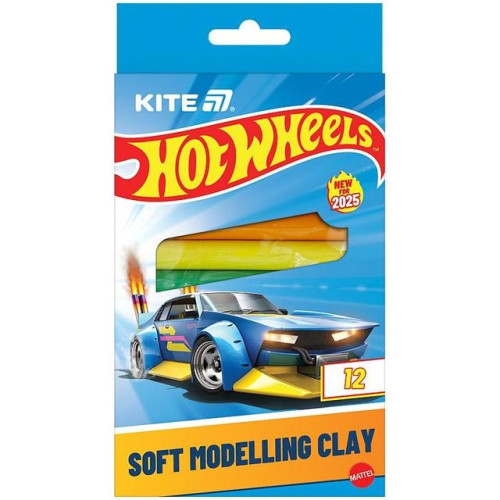 Пластилін Hot Wheels 12 кольорів 200 г (HW25-086-1)