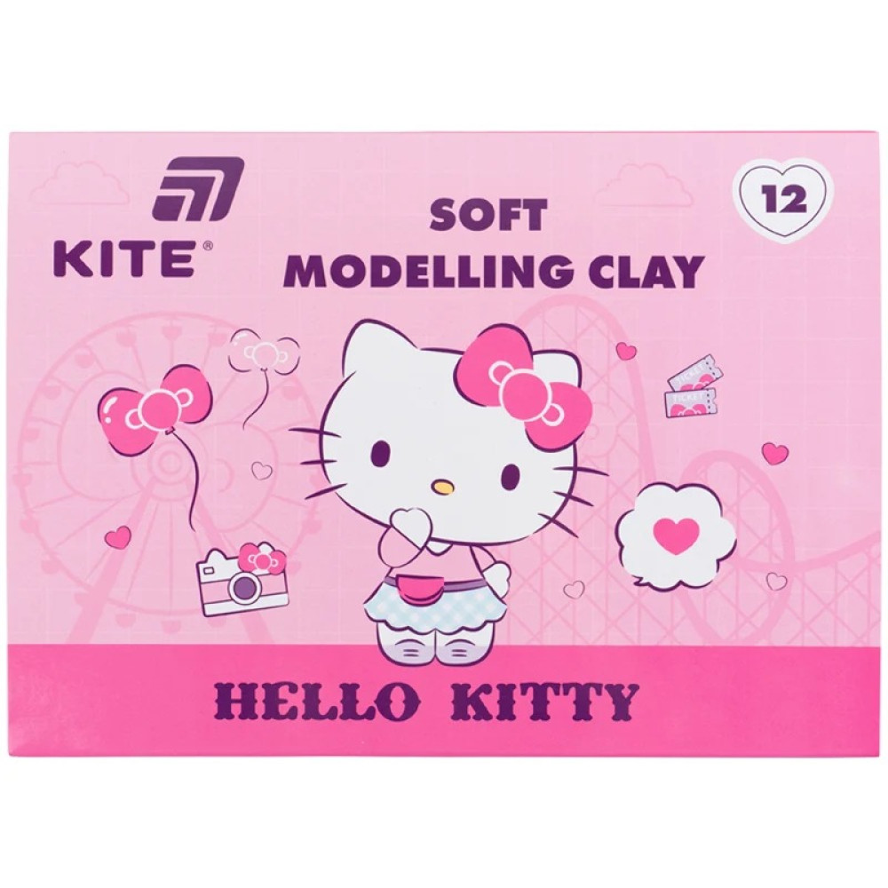 Пластилін Kite Hello Kitty 12 кольорів 240 г (HK25-1086)