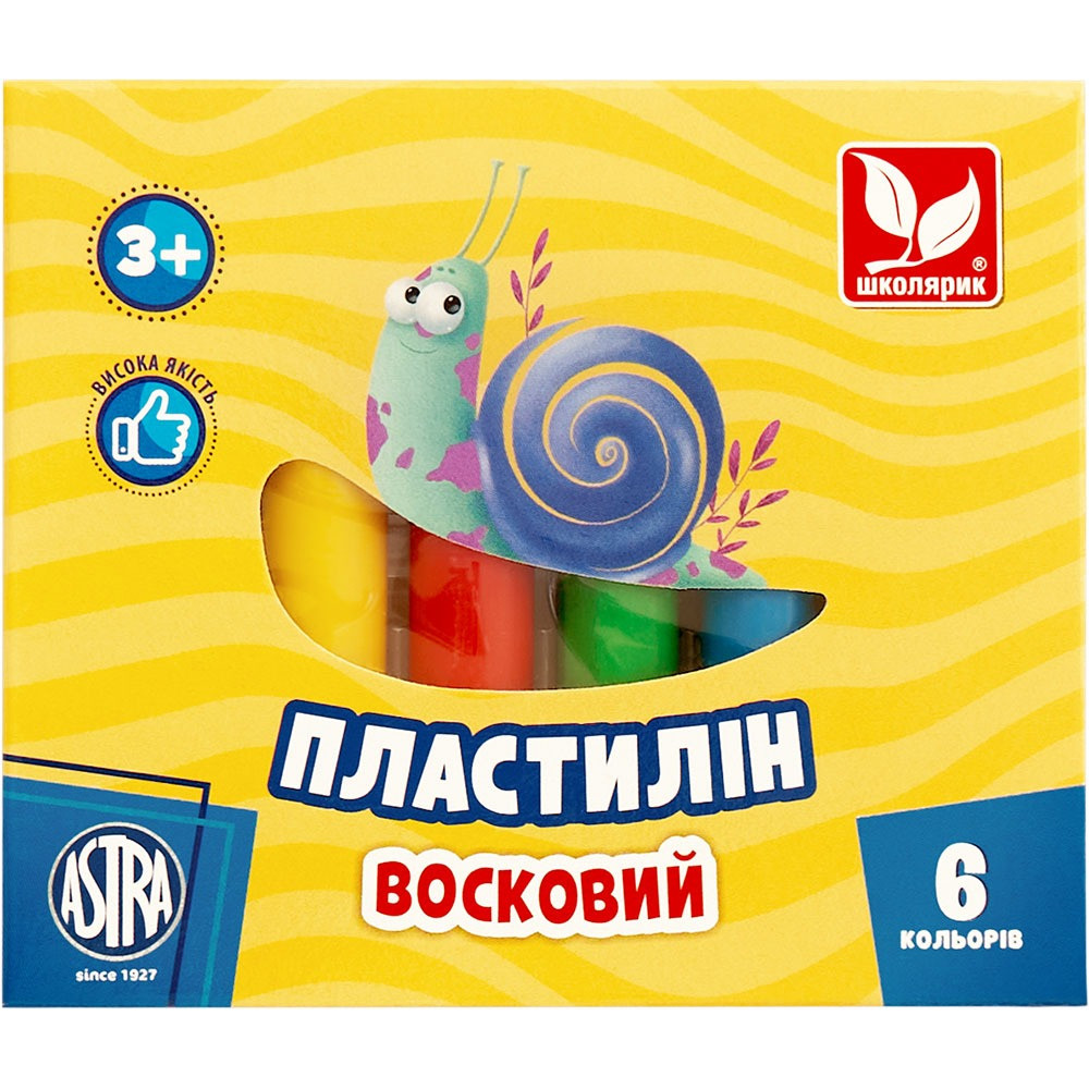 Пластилін круглий 6 кольорів
