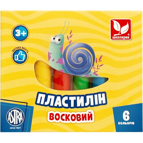 Пластилін круглий 6 кольорів