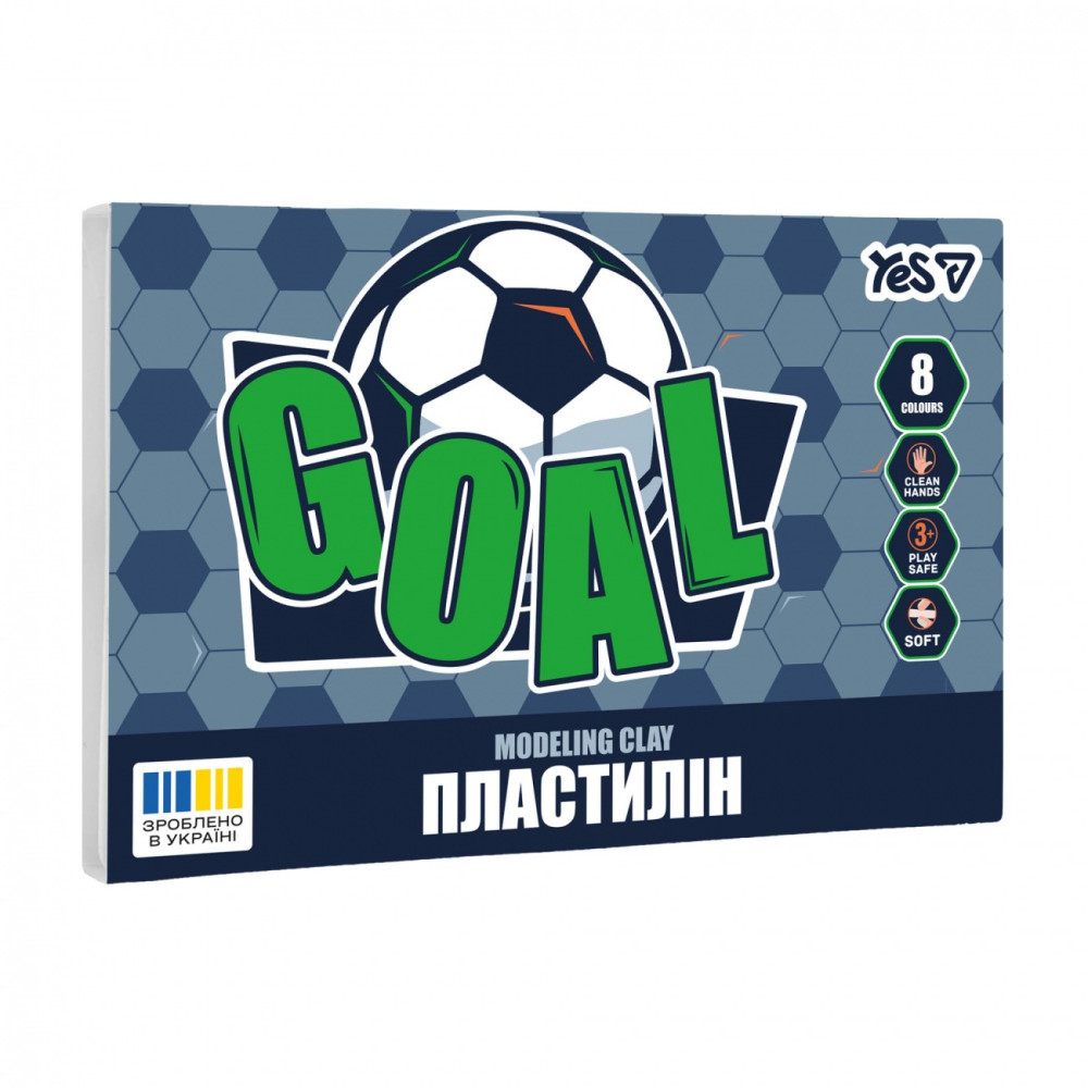 Пластилін Yes, 8 кол., 160г "Football"