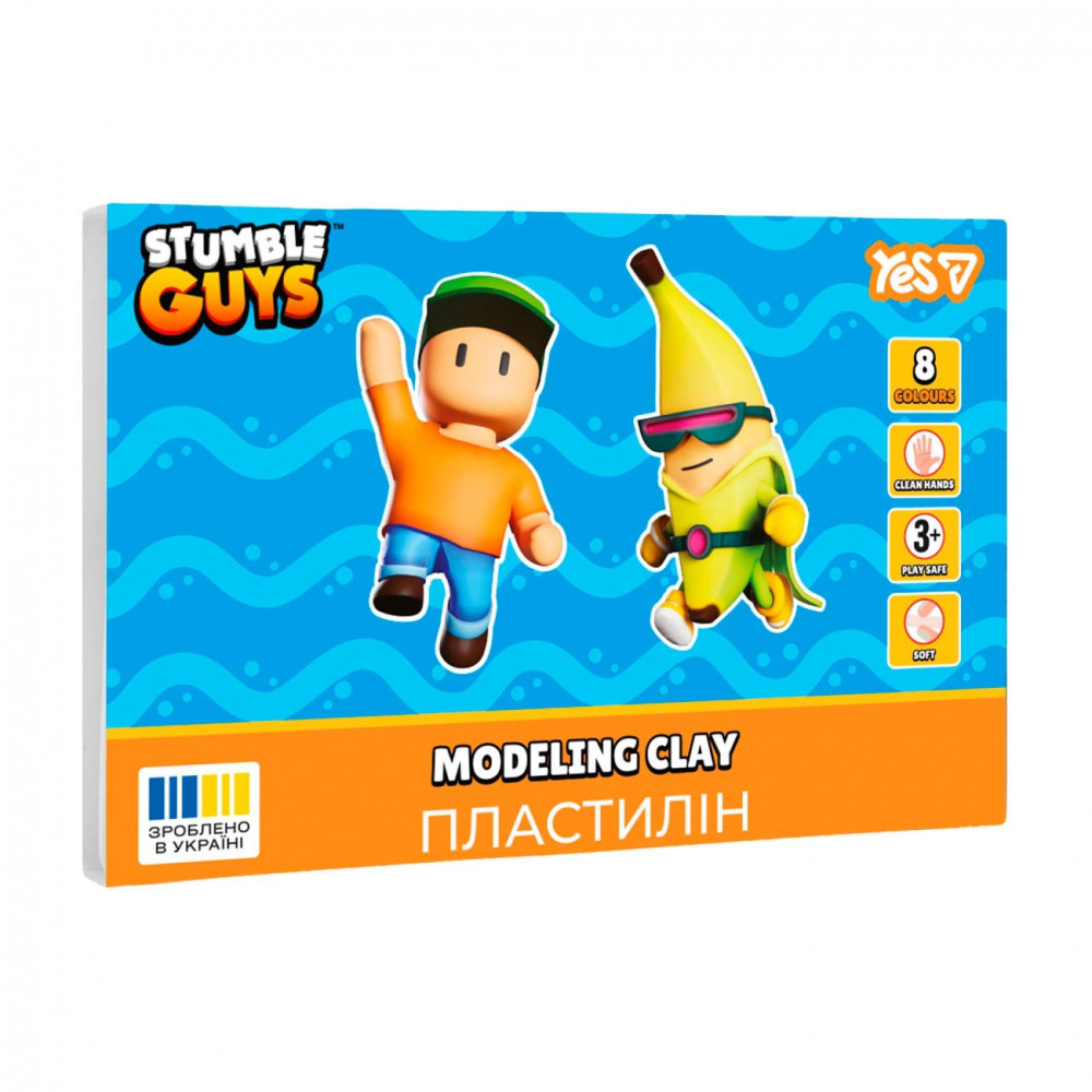 Пластилін Yes, 8 кол., 160г "Stumble Guys"