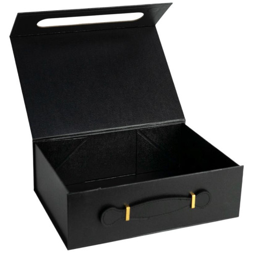 Подарункова коробка 33×25×12 см складна з ручкою BLACK HL-228 (124973)