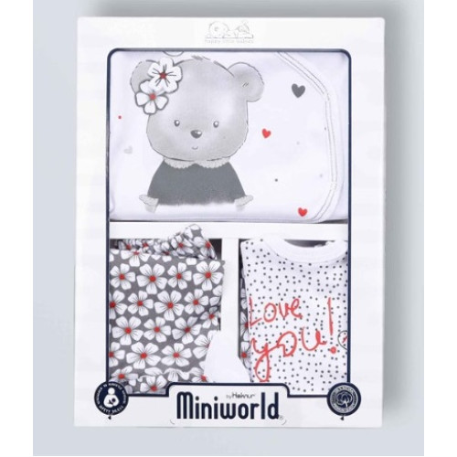 Подарунковий комплект MiniWorld р 62 (545657 білий/сірий)