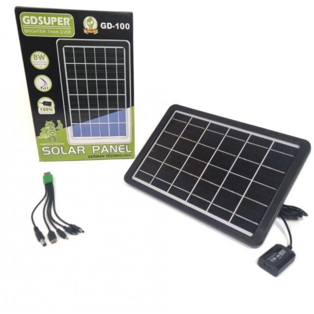 Портативна сонячна панель GDSUPER GD-100 8W
