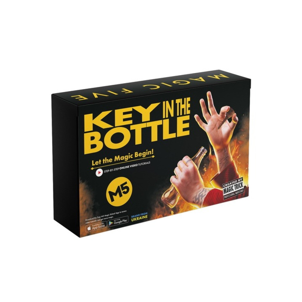 Пристрій для демонстрації фокусів і трюків в ігровій формі Magic Five – Key in the Bottle, в кор. 22*14*5см