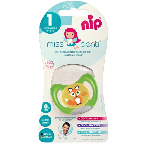 Пустушка NIP 31800 Miss Denti №1/№2/№3/0-6/5-13/13-32 місяців