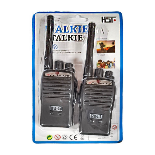 Рація JQ220-6C12 (60шт) 2шт, звук, на бат-ці, на листі, 15,5-26-3,5см