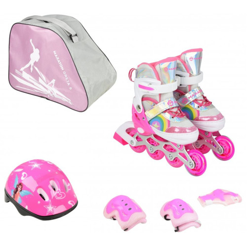 Ролики Набір Maraton Stylego M (34-37) pink
