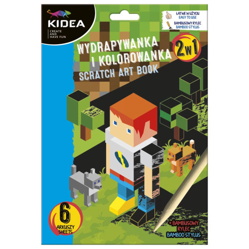 Розмальовка та скретч-книжка 2в1 Майнкрафт WKAKA