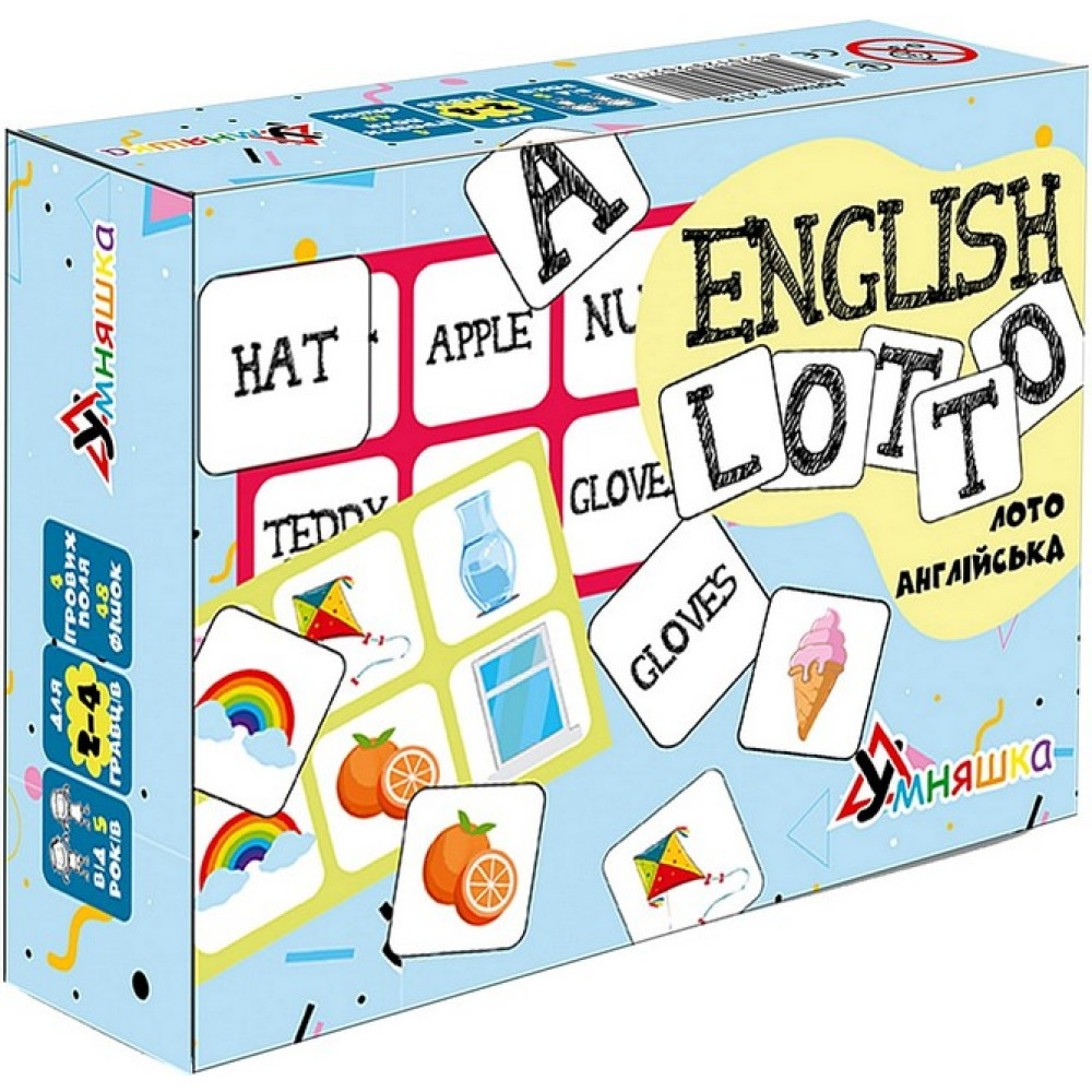 Розвиваюча настільна гра "English lotto"