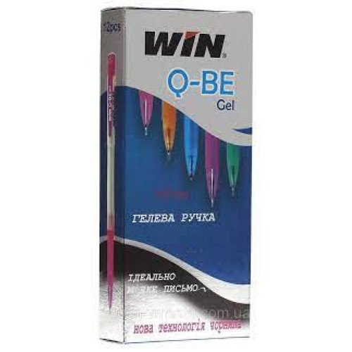 ручка гелева, 0.6мм, фіол., QBE, WIN