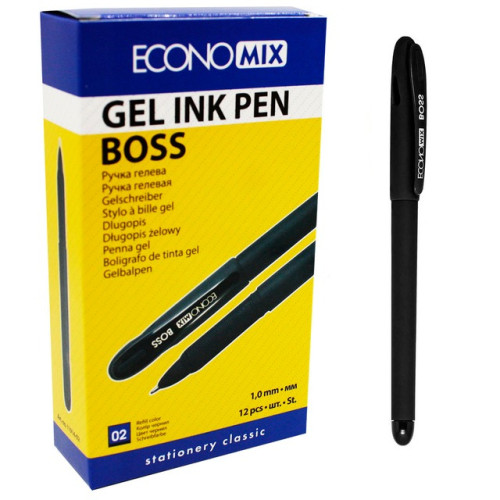 Ручка гелева ECONOMIX Boss синя (E11914-02)