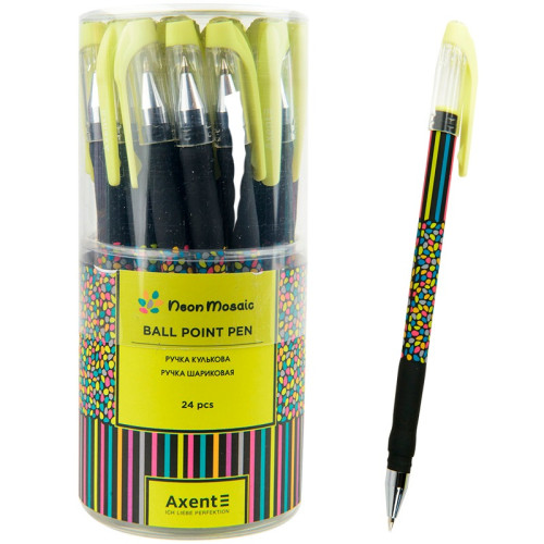 Ручка кулькова Axent Neon mosaic синя (AB1049-34-A)