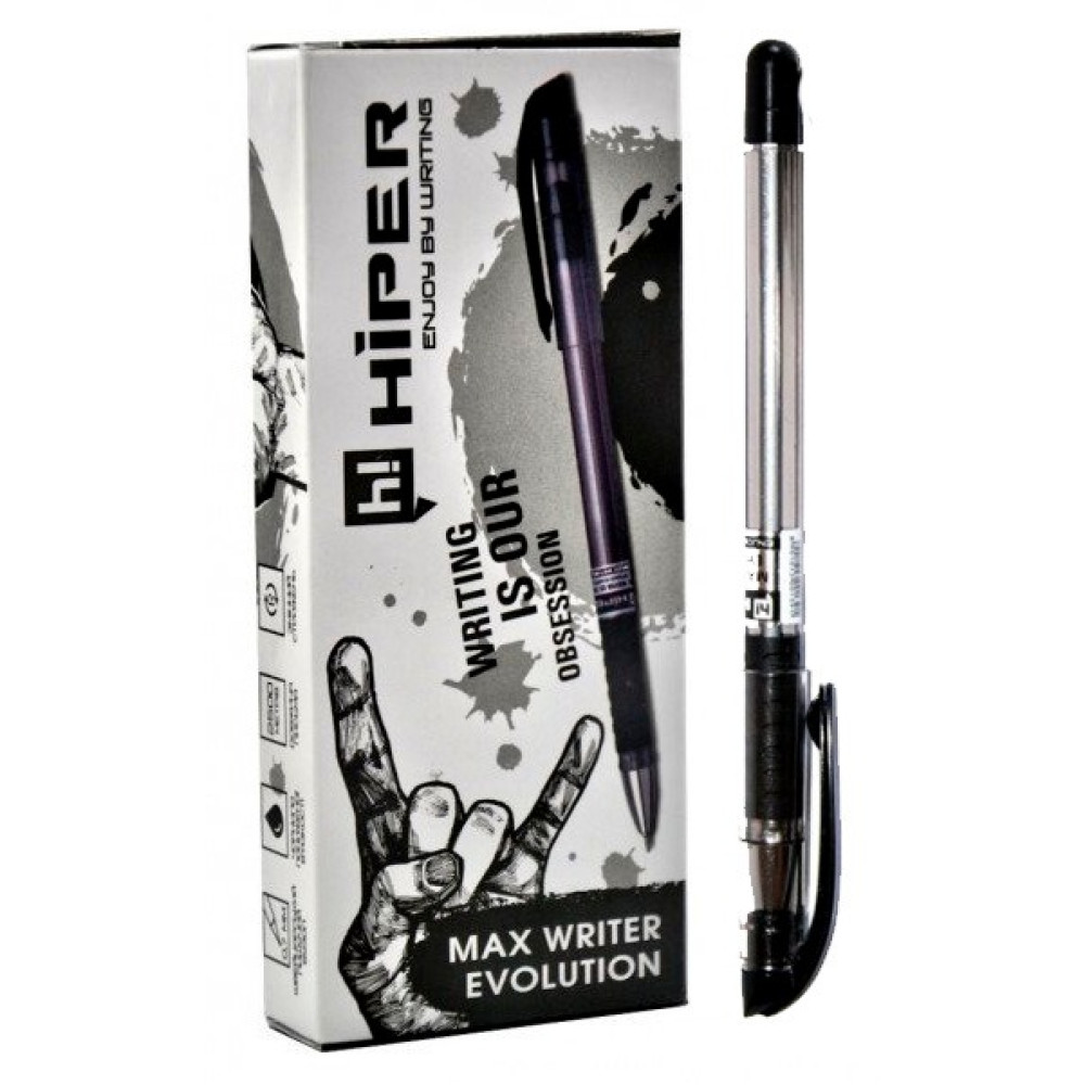 Ручка масляна HIPER MaxWriter Evolution 0,7 мм чорна (НО-335