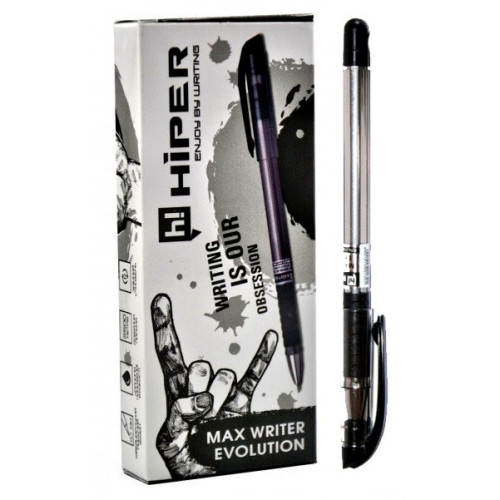 Ручка масляна HIPER MaxWriter Evolution 0,7 мм чорна (НО-335