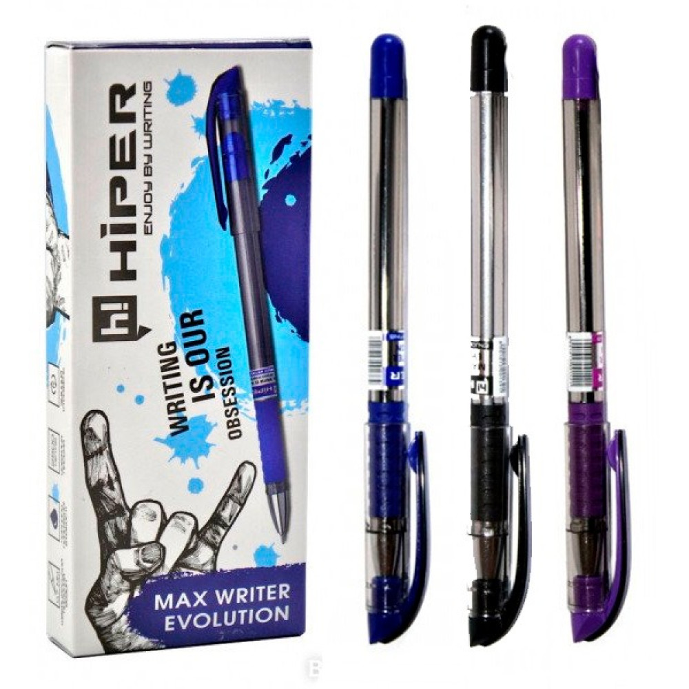 Ручка масляна HIPER MaxWriter Evolution 0,7 мм синя (НО-335-ES)