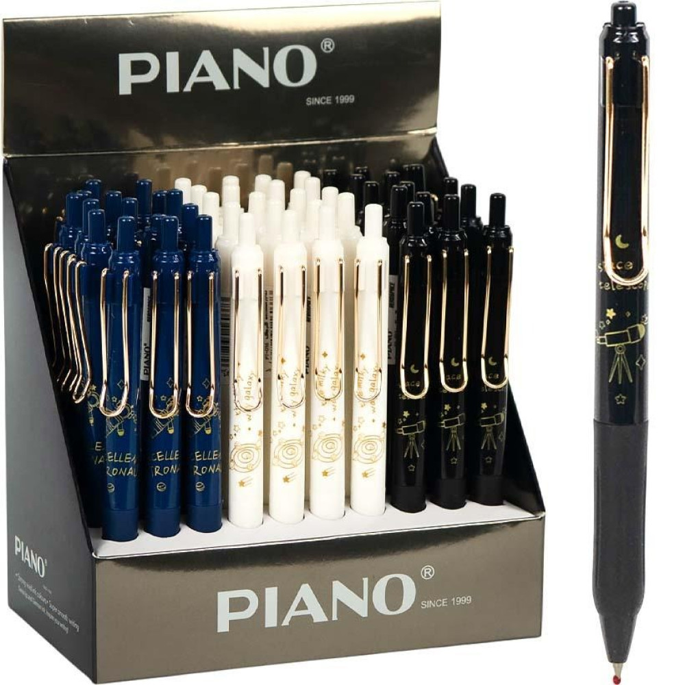 Ручка масляна PIANO автоматична PT-016 синя (121794)