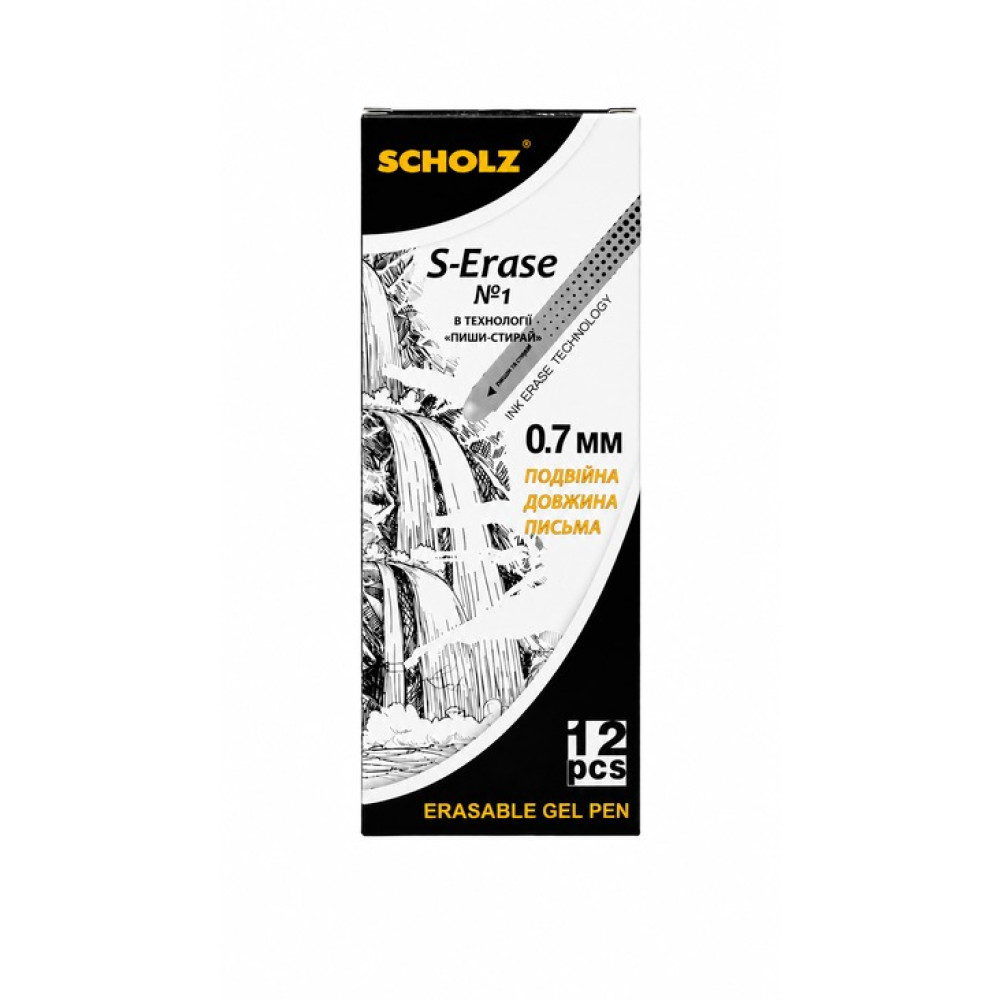 Ручка пиши-стирай M&G SCHOLZ 0,7 мм чорна (3007-9SCH)