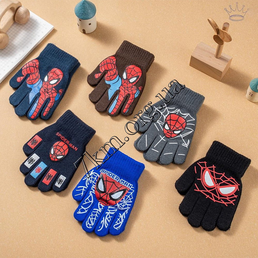 Рукавички дитячі одинарні для хлопчиків "Spider-man" 2-4 роки 5162 S