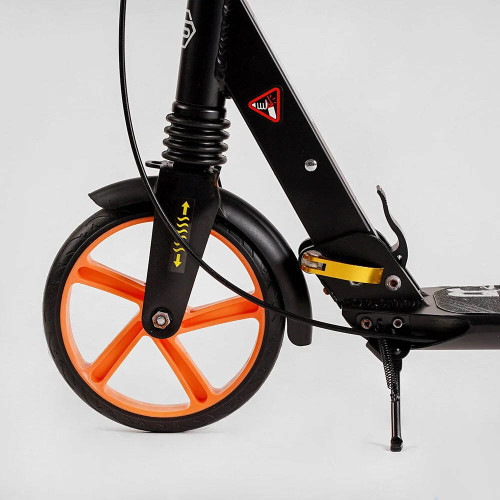 Самокат Акція! алюмінієвий Best Scooter BS-98033, ручне дискове гальмо, колеса PU, діаметр коліс 200 мм, 2 амортизатори, підсклянник, в коробці - 3