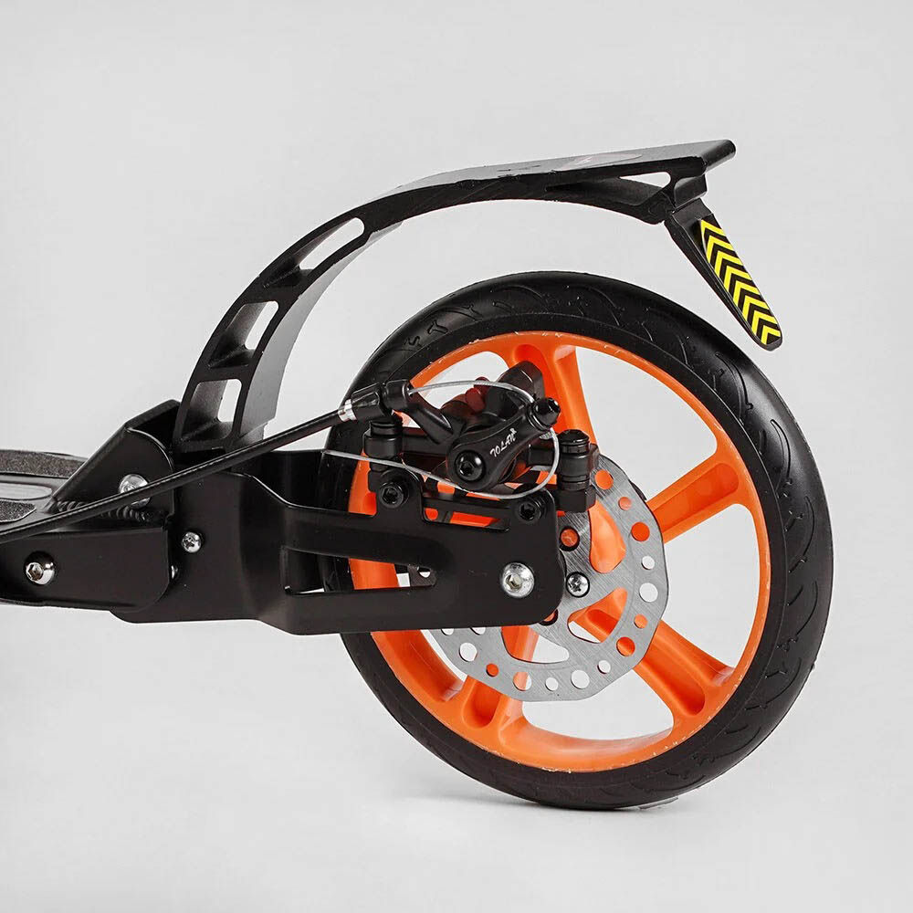 Самокат Акція! алюмінієвий Best Scooter BS-98033, ручне дискове гальмо, колеса PU, діаметр коліс 200 мм, 2 амортизатори, підсклянник, в коробці - 2
