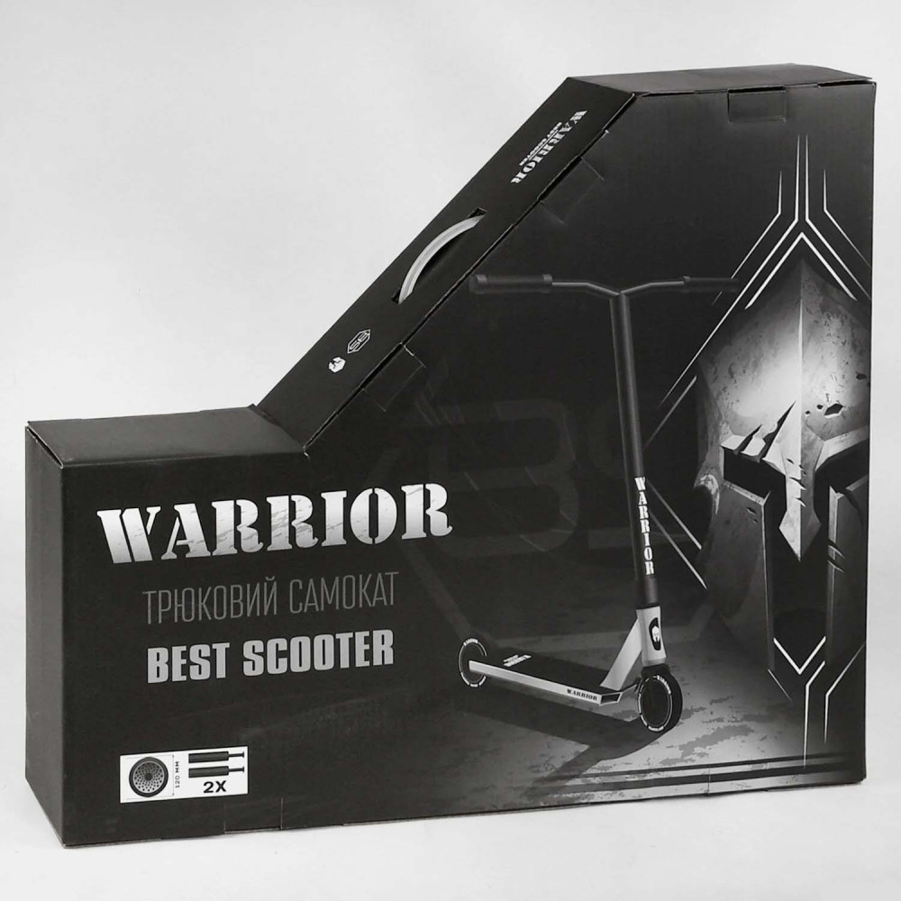 Самокат трюковий Т-40565 Best Scooter "Warrior", HIC-система, ПЕГІ, алюмінієвий диск та дека, колеса PU, d=120мм, ширина керма 58 см - 1