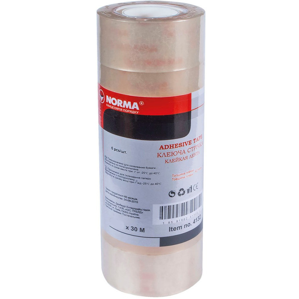 Скотч канцелярський NORMA 12×30 м 40 мкм (4130)