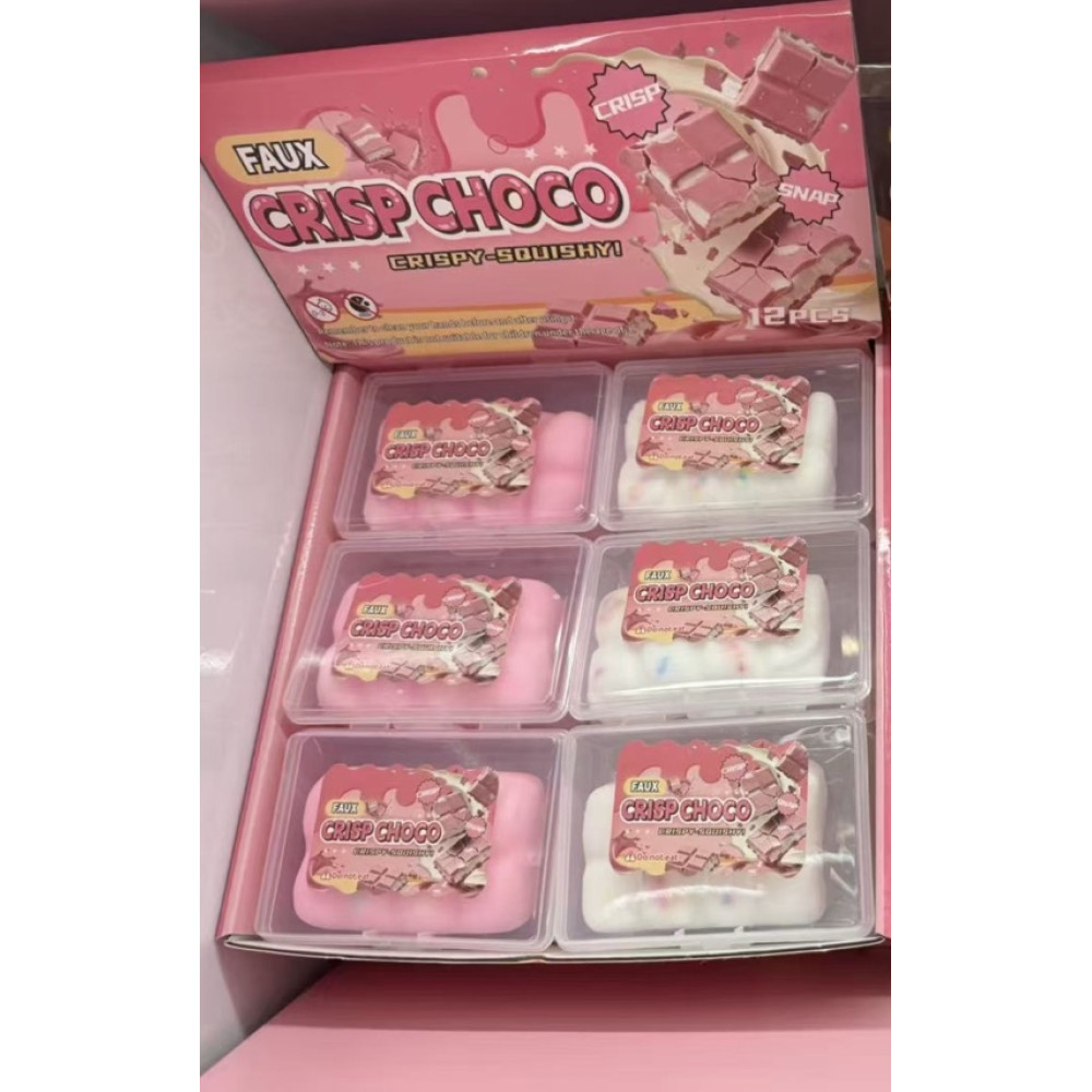 Сквіш Crisp Choco шоколад білий/рожевий BT-1402
