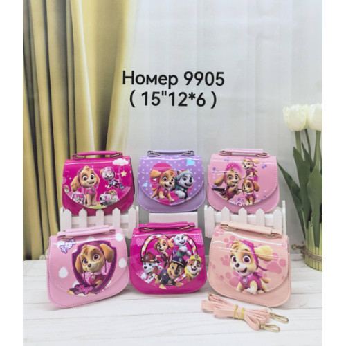 Дитяча сумка 990 штучна шкіра 15*12*6с мікс кольорів, в упаковці