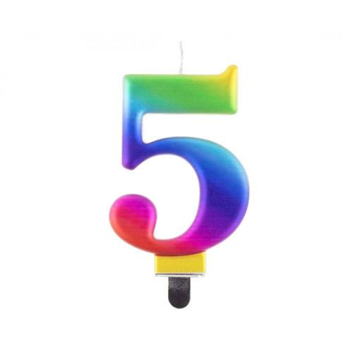 Свічка цифра "5" Galaxy, 8 см