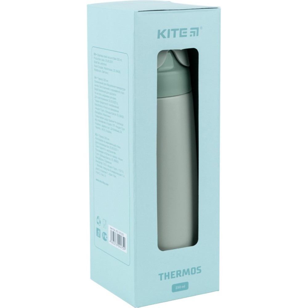 Термос Kite Cak K21-376-03, 350 мм, зелений - 0