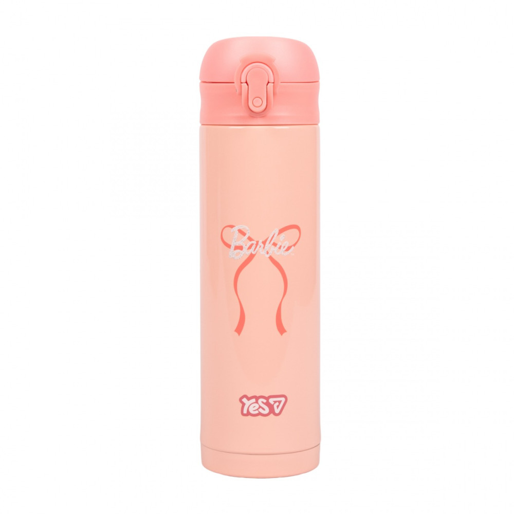 Термос Yes "Barbie Shiny" 420 мл., рожевий, з глітером 70903