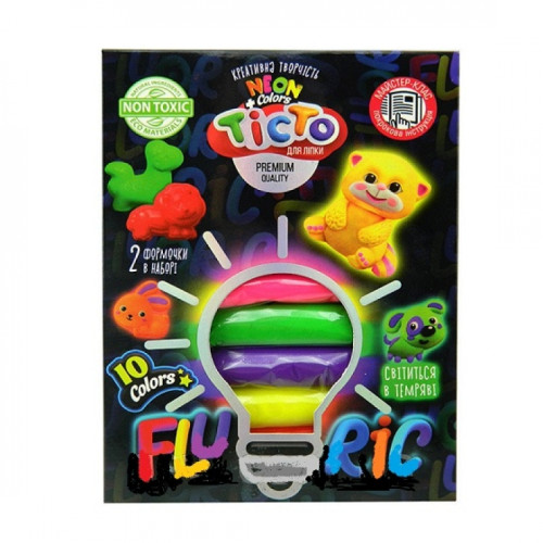Тісто для ліпки "FLUORIC" 10 кольорів