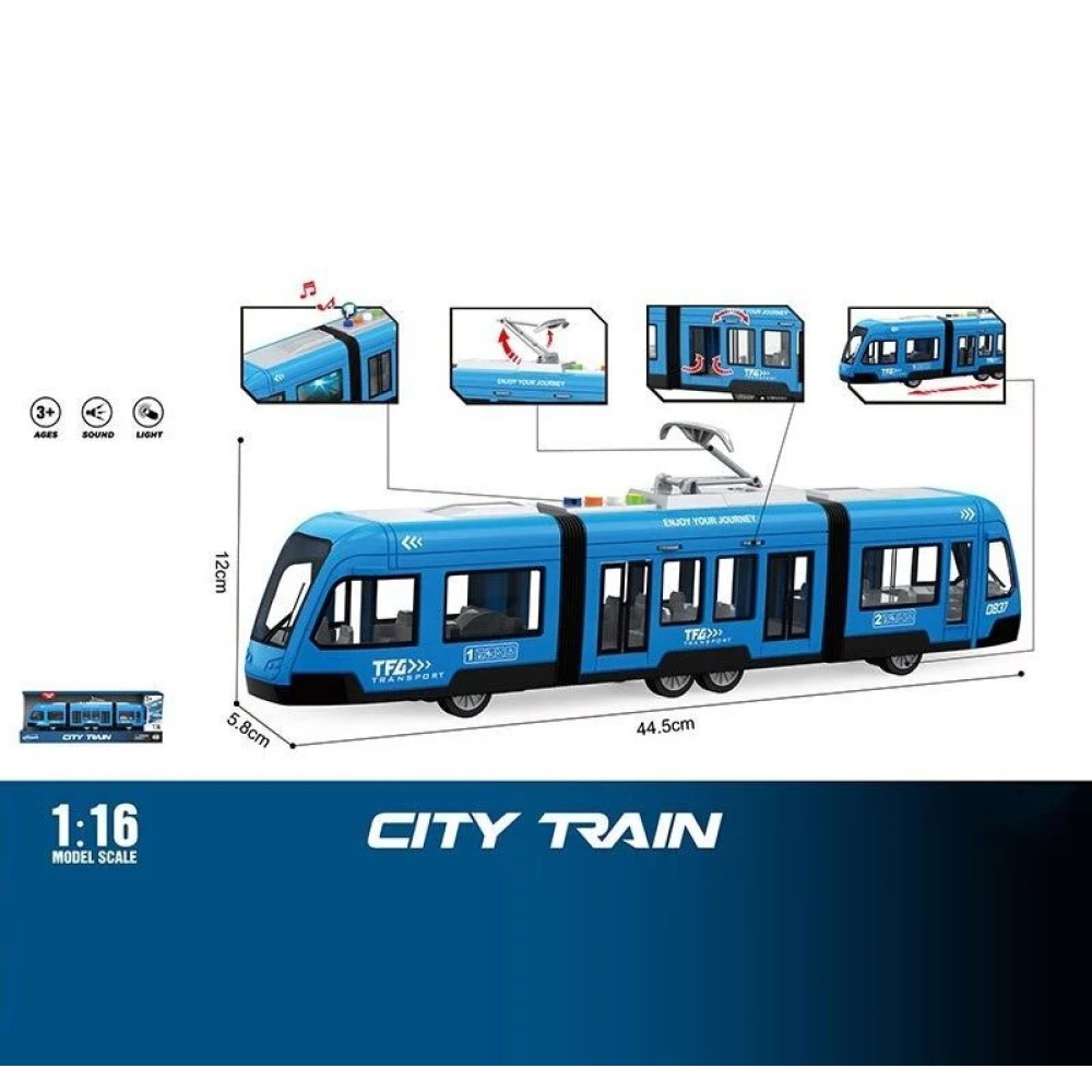 Трамвай WY 930 B  звуки, підсвічування, інерція, гумові шини
