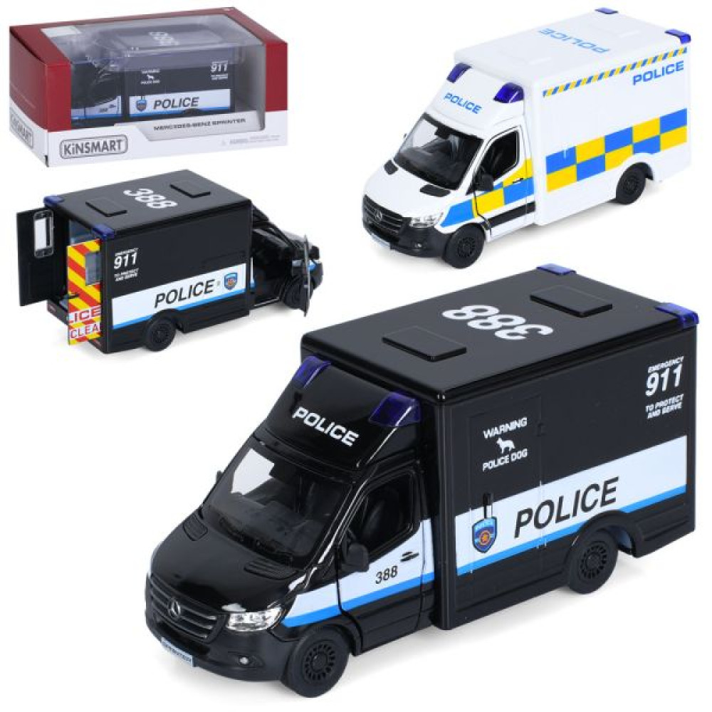 Транспорт спецслужб KT5479W (24шт) метал, інерція, 1:48, 12с