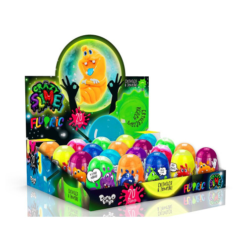 В'язка маса "Crazy Slime" Fluoric колба укр (20)SLM-FL-01-01U