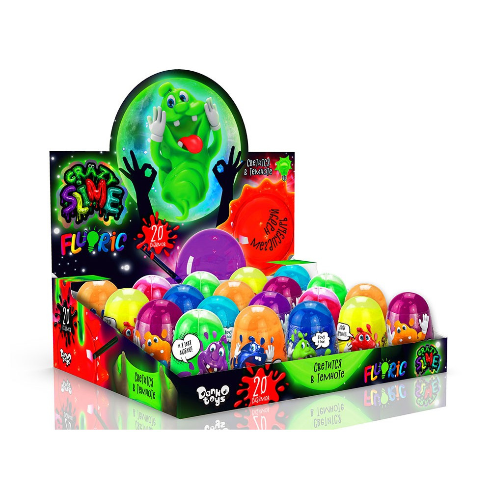 В'язка маса "Crazy Slime" Fluoric колба укр (20)SLM-FL-01-01U - 0